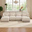 Canapé ergonomique en forme de U de 131 po avec repose-pieds en chenille et design léopard ergonomique, assemblage facile-126553609