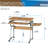 Techni Mobili Compact Computer Desk With Side Shelf And Keyboard Panel, Cherry
