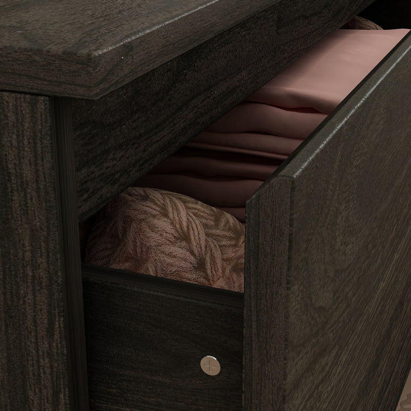 Commode 6 tiroirs Anastasiya Modern, Marron foncé