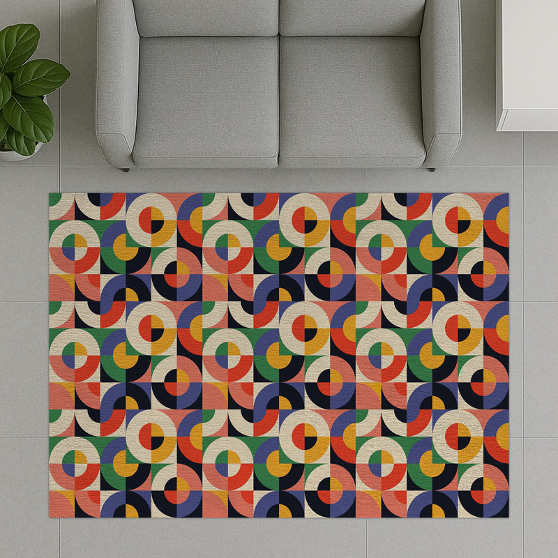 Geometric Area Rug, Runner 70 x 140 cm
