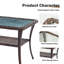 Table basse d'extérieur en osier de patio brun avec plateau en verre-497723400-497723401