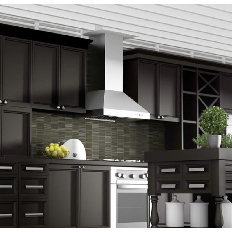 48" 700 CFM Ducted Wall Mount Range Hood in Brushed 430 Stainless Steel