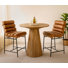 Ensemble de table de comptoir 36 po avec 2 chaises de comptoir en cuir brun clair Jaden