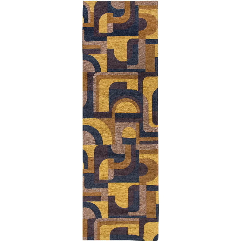 Geometric Recycled P.E.T Area Rug, Runner 80 x 250cm