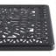 Ensemble de salle à manger 7 pièces en fonte d'aluminium toutes saisons, comprenant 6 chaises pivotantes et une table rectangulaire avec cadre noir pour l'extérieur-1193428329