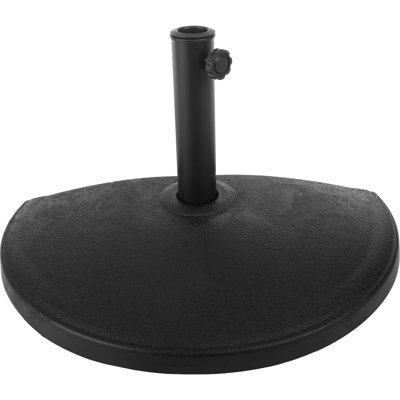 Arlmont & Co. 32Lbs Half Umbrella Base, Black