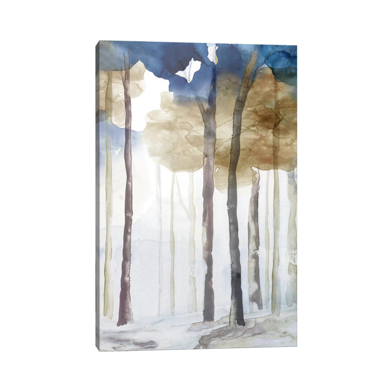 In The Blue Forest III by Eva Watts - Wrapped Canvas Painting, 20.32 cm H x 30.48 cm W