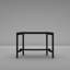 Banc de foyer noir en fer (ensemble de 4)