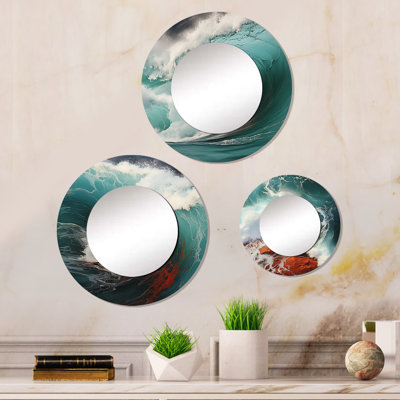 Alenka Metal Round Mirror