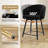 26" Swivel Upholstered Counter Stool with Metal Frame, Supports 350 Lbs-2012528803