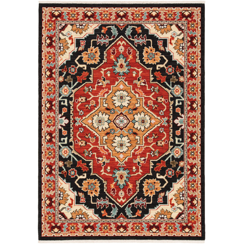 Oaklynn Performance Oriental Indoor Rug, Rectangle 9'10" x 12'10"