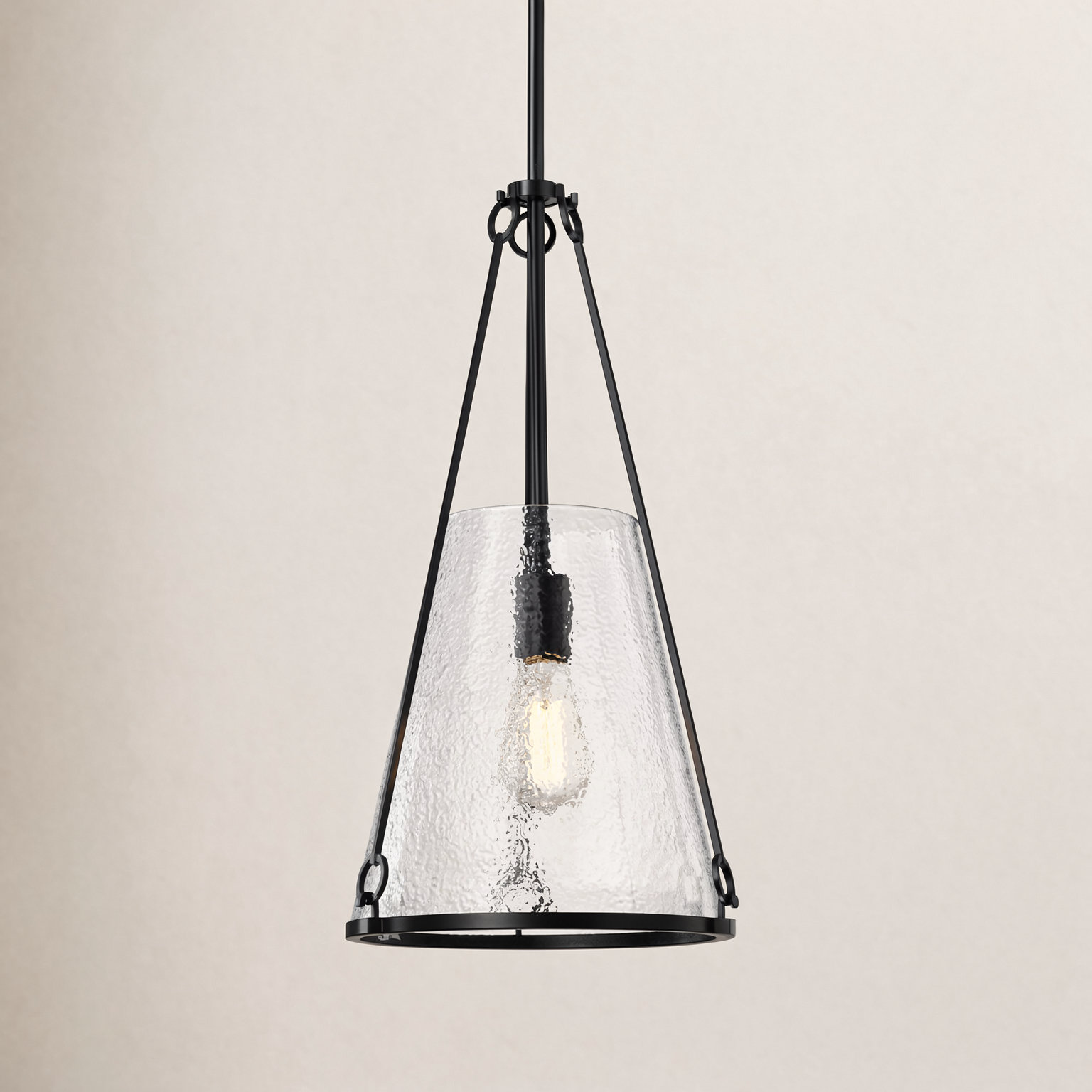 Anita Pendant Light, 22.5" H x 12" W x 12" D, Black