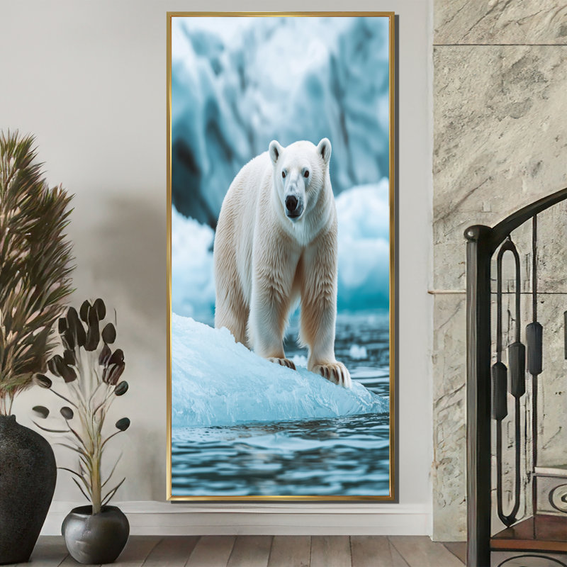 Salon d'art mural Fairford - Animaux, H 60 po x l 28 po, Impression encadrée flottante, Doré
