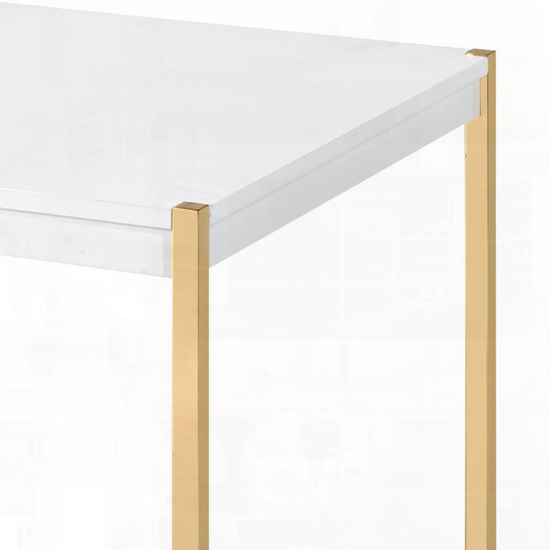 Table basse Daxton avec pieds en métal et plateau en bois