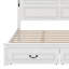 King Size Bed With Tall-Panel Headboard & Footboard, 2 Storage Drawers, Built-In LED Lights-808005635