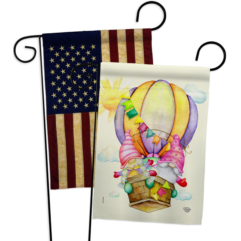 Drapeau de jardin en polyester 2 côtés 18,5 x 13 po