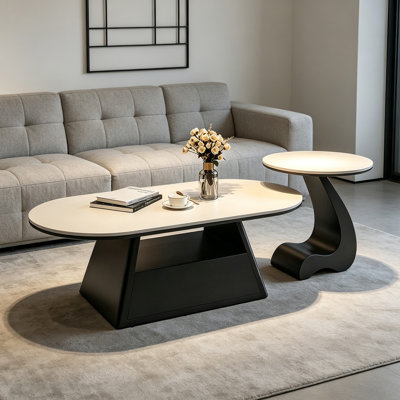 Simple Style Slate Coffee Table With Storage