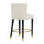 Tabouret de bar moderne luxueux avec repose-pieds circulaire et tissu lisse-2118652844