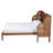 Baxton Studio Cascadia Mid-Century Modern Ebony Wood Wingback Platform Bed-105489787-105489788