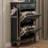 Black Solid wood Shoe Storage