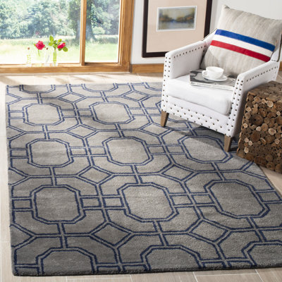 Deedre Hand Tufted Wool & Viscose Geometric Rug