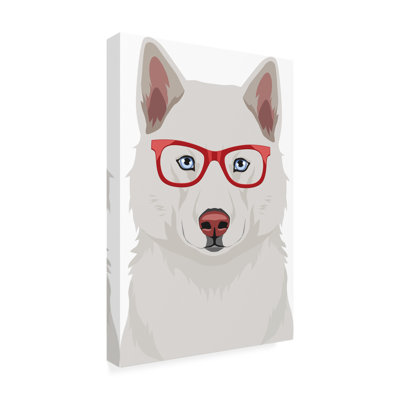 Husky Wearing Hipster Glasses Modern & Contemporary