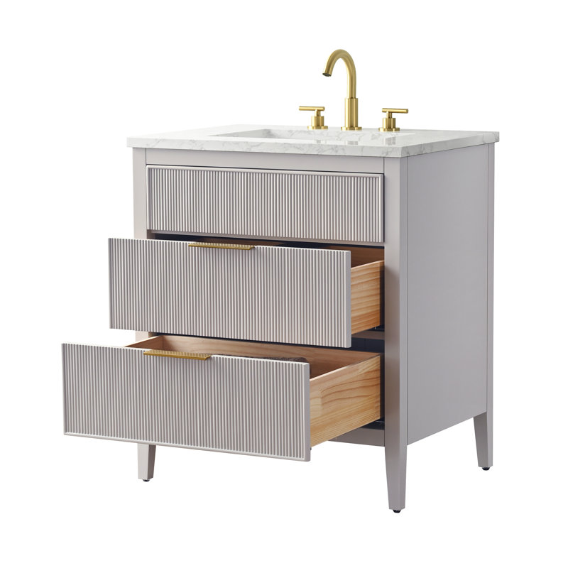 Emma 30" W Single Vanity, Taupe
