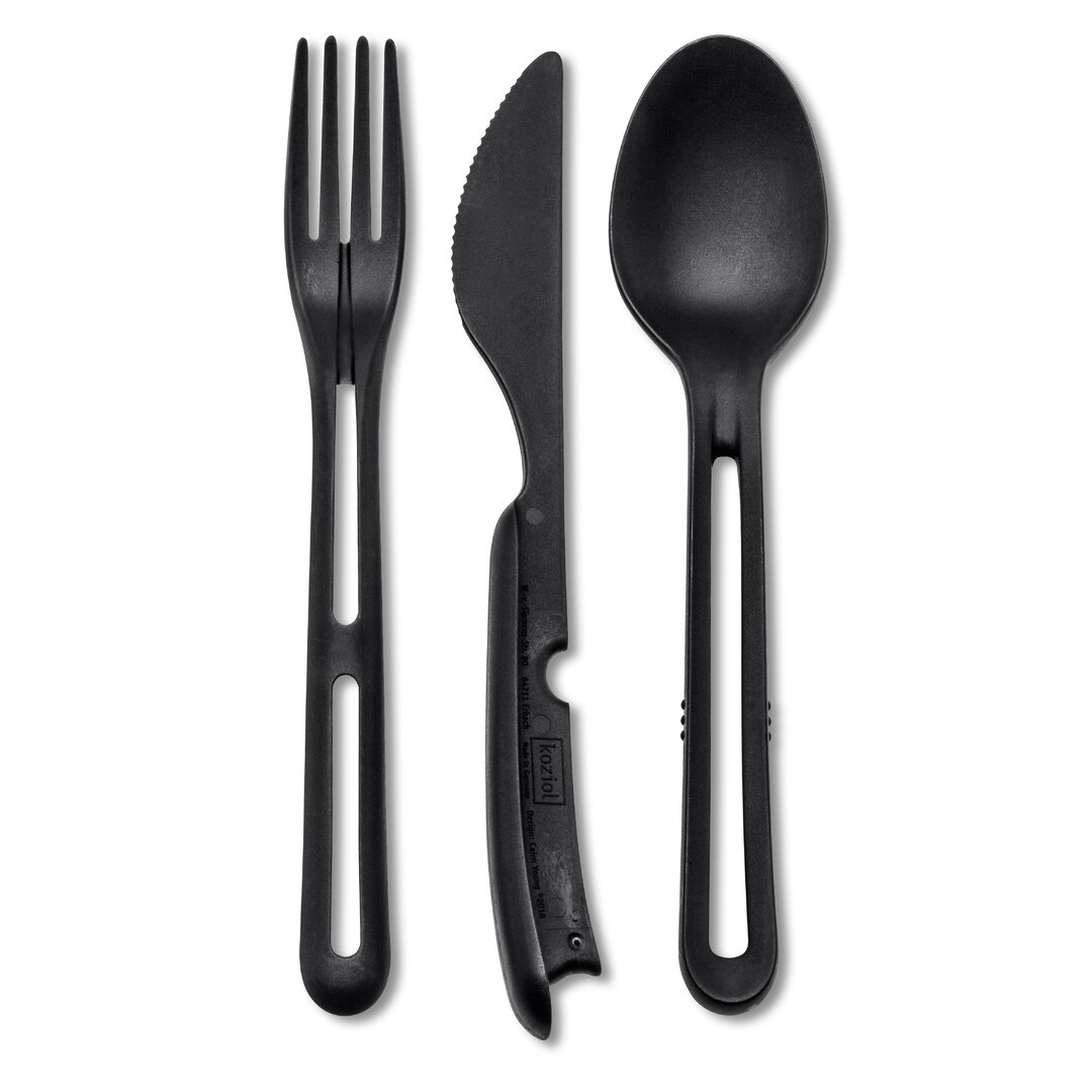 Klikk 3 Piece Cutlery Set, Service for 1 black