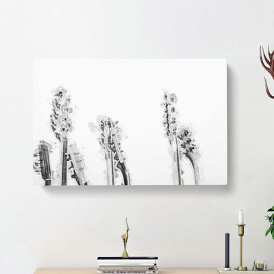 Multiple Guitars In Abstract - Wrapped Canvas