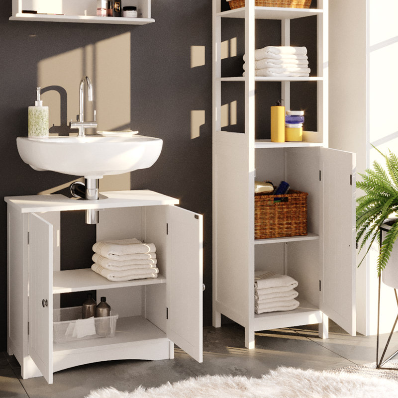 Caleyah Freestanding Linen Cabinet