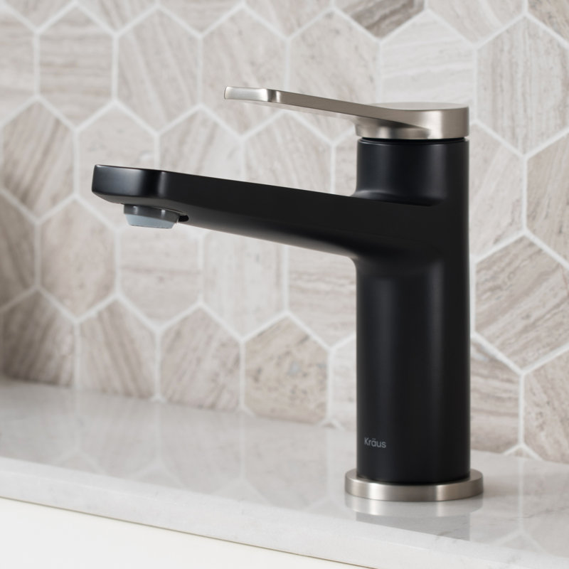 Indy 6.25" Nickel Matte Stainless Steel Single Handle Bathroom Faucet