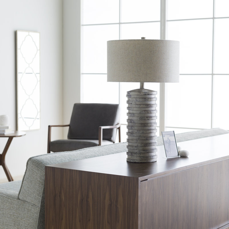 Frazier Resin Table Lamp, Sandstone