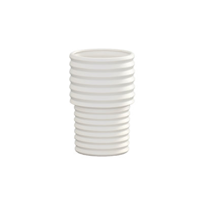 Ceramic Round Vase Matte Finish White