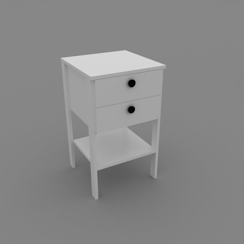 Jaxie 44cm W Manufactured Wood Bedside Table
