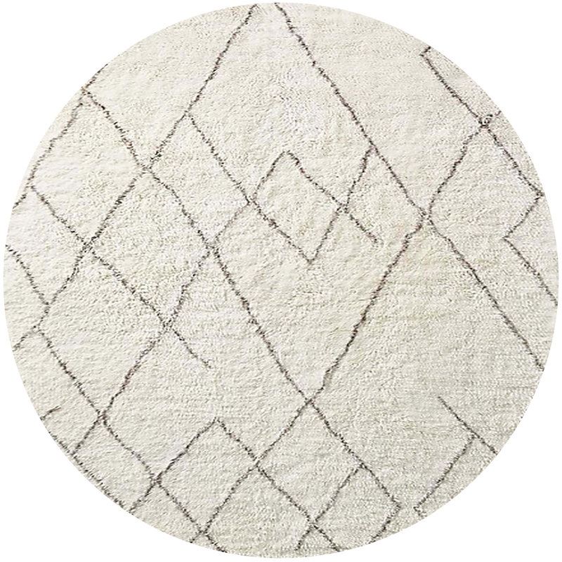Alydia Geometric Indoor Rug, Round 6'
