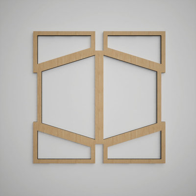 Panneaux muraux décoratifs en bois Greeley, grand, l 23 3/8 po x H 23 3/8 po x T 3/8 po, chêne blanc