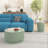 Nordic style coffee table with sturdy round base-104403592