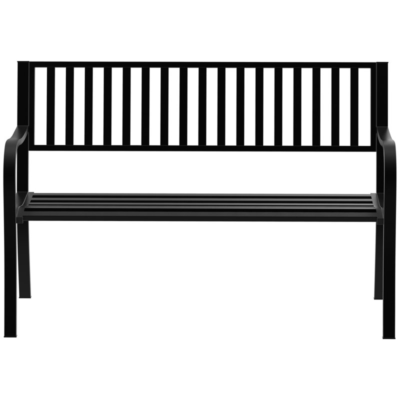 Banc de jardin en acier inoxydable Alvah