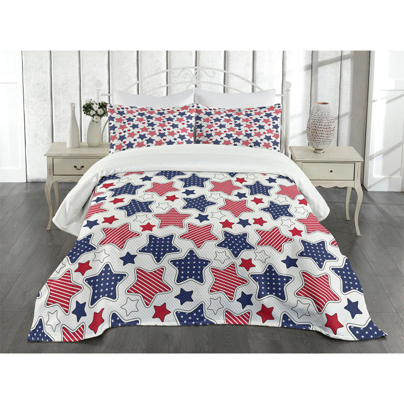 White Queen Bedspread Set with Polyester Material