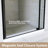 28-32"W X 72"H Aluminum Semi-Frameless Pivot Shower Door With Magnetic Seal Closure System In Matte Black Finish-118305811