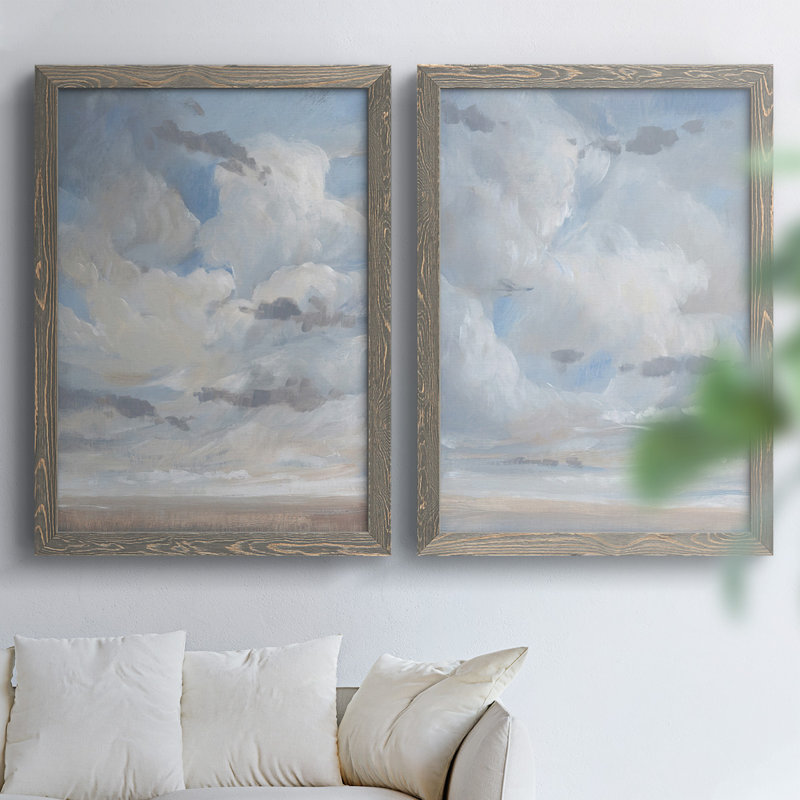 «Sky Blue I», reproduction de photo sur toile 2 pièces, H 31,5 po x l 88 po x P 1,5 po, Gris