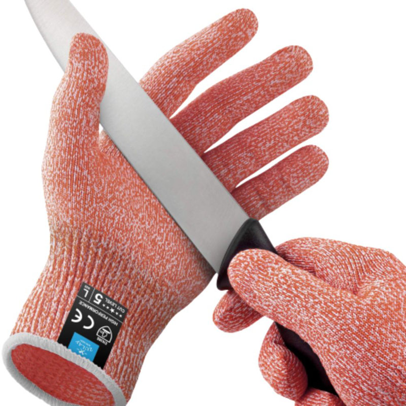 Gants résistants aux coupures Zulay - Qualité alimentaire, niveau 5 - Gants de travail confortables et résistants aux coupures, grand