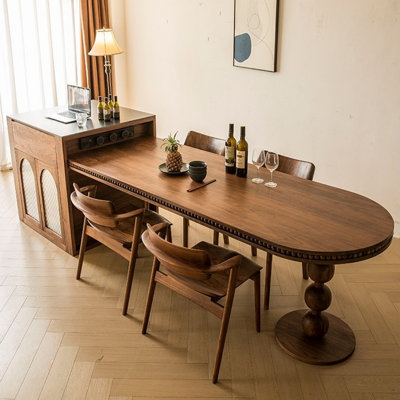 Simple and Retro Brown Design Dining Table