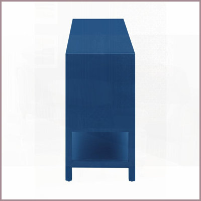 Table basse moderne en panneau de fibres à densité moyenne pour vestibule, rangement spacieux Assemblage facile - Décoration de salon élégante