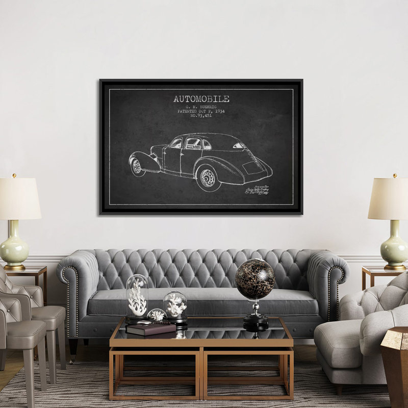 Aged Pixel - Graphic Art, Black Framed Canvas, No Mat, 32" H x 48" W x 1.5" D