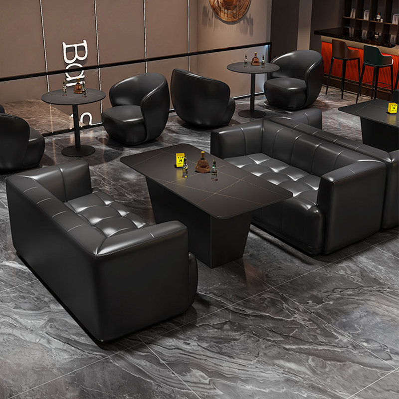 Banc rembourré en similicuir Bistro
