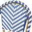 De 2 29,5 po d'extérieur français - bleu marine / blanc, cadre en aluminium avec finition, pe, rouille, bleu jardin et blanc, comme la rouille,