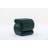 S-Shape Velvet Fabric Ottoman Makeup Stool Footstool,Dark Green