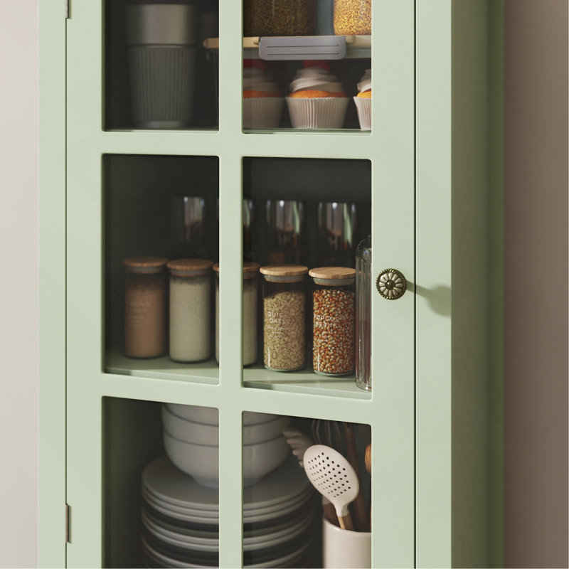 Buffet en bois Allencoe H 52,36 po, Vert menthe