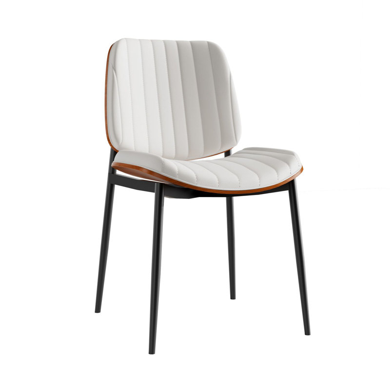 Kinneret Upholstered Back Side Chair, White